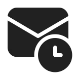 Mail Clock SVG Icon
